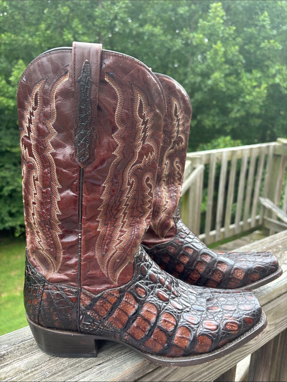 Dan Post Exotic Caiman boots bayou size 10.5 Cowboy western - Picture 6 of 17